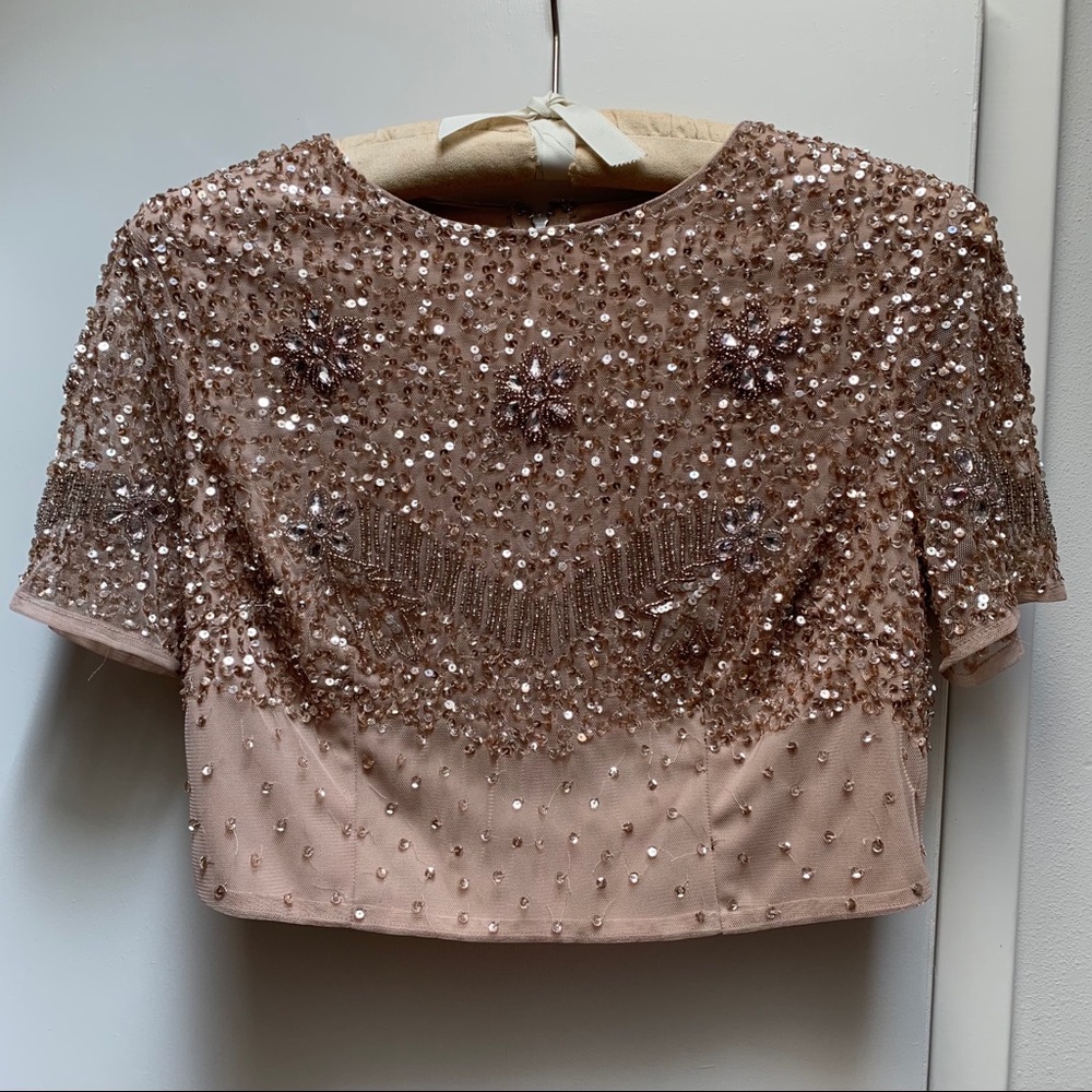 Maya Deluxe sequinned top, Size 8